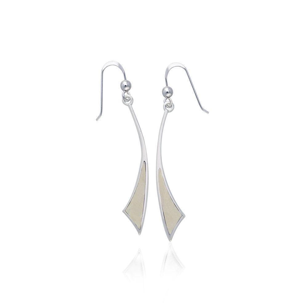 Triangle Cabochon Silver Earrings TER357 Earrings