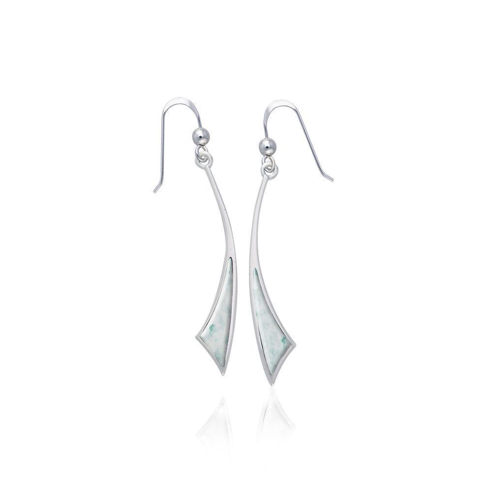 Triangle Cabochon Silver Earrings TER357 Earrings