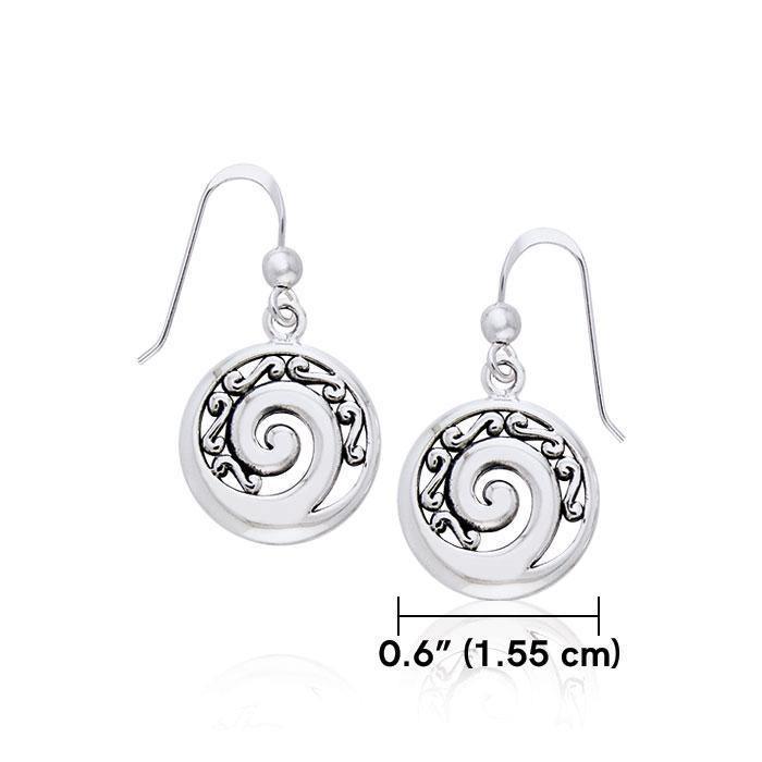 Double Spiral Silver Earrings TER775 Earrings