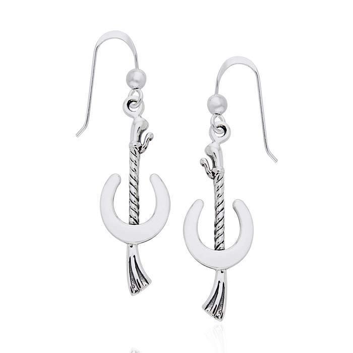 Horseshoe Riding Crop Earrings TER788 Earrings