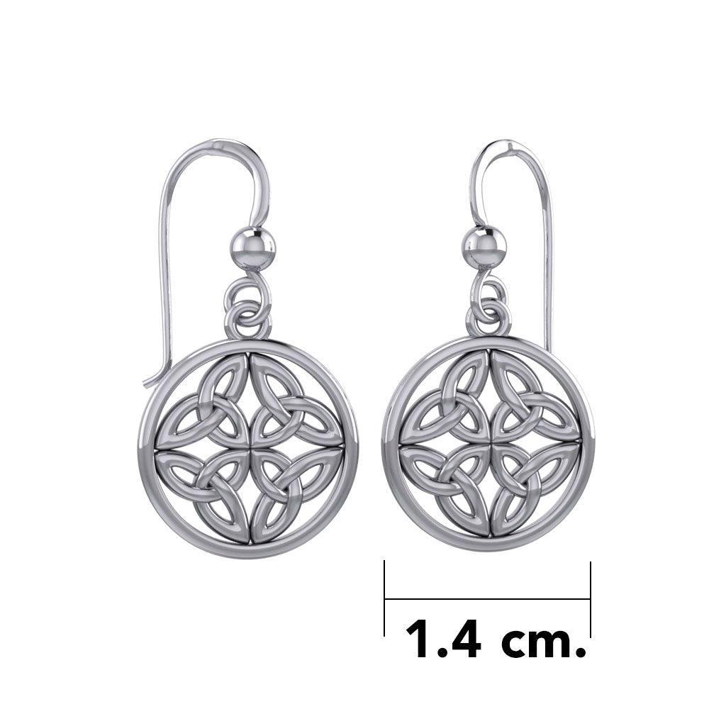 Celtic Triquetra Silver Earrings TER982 - peterstone.dropshipping