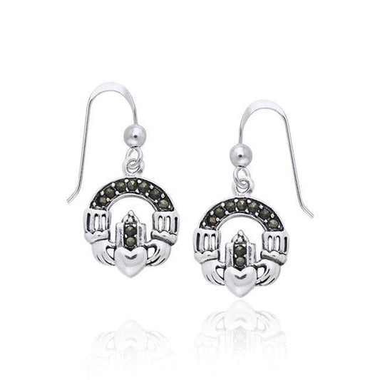 Celtic Claddagh Gemstone Earrings TER993 Earrings