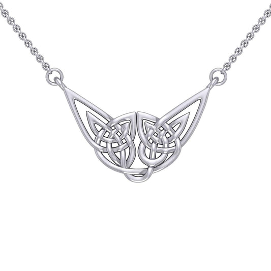 Celtic Knotwork Silver Necklace TN018 - peterstone.dropshipping