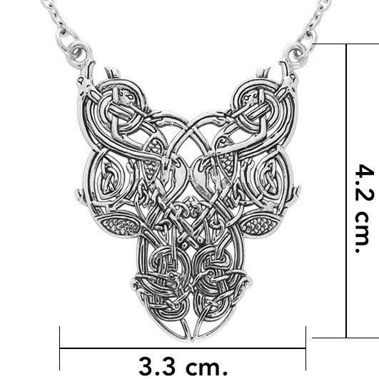 Fly to no boundaries and limits ~ Celtic Knotwork Bird Sterling Silver Necklace Jewelry TN294 - peterstone.dropshipping
