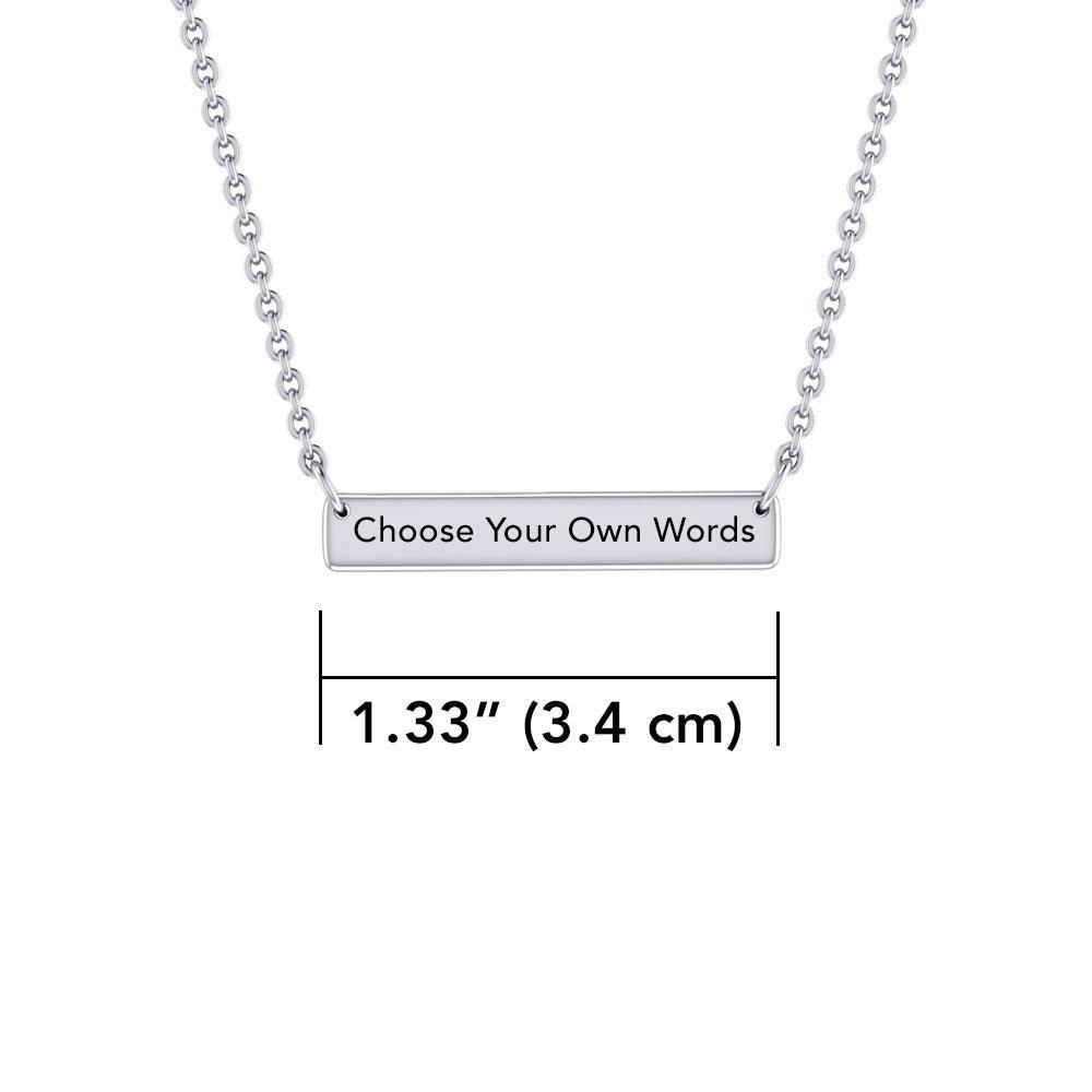 Straight Bar Necklace TNC433P Custom Word - peterstone.dropshipping