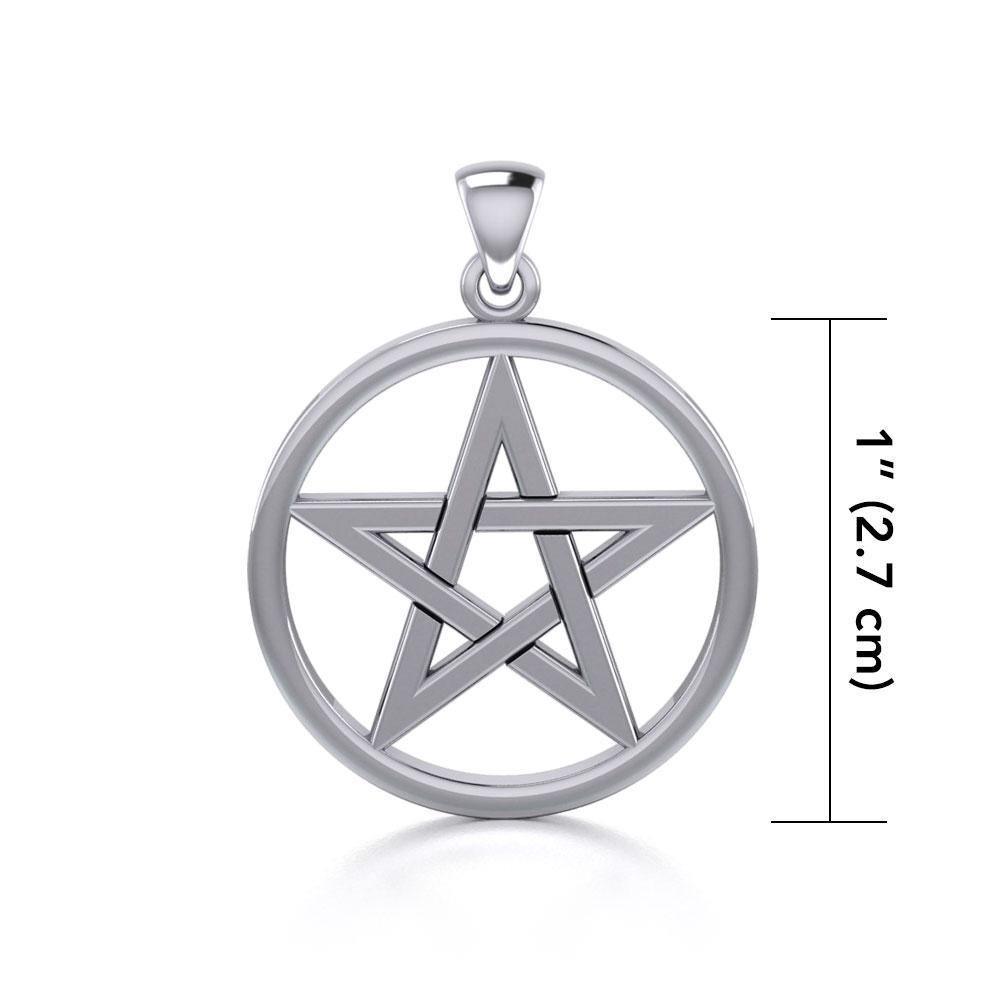 Fine Sterling Silver Pentacle Pendant TP089 Pendant