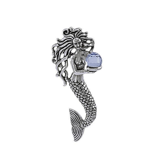 Charmed by the Mythical Mermaid ~ Sterling Silver Treasure Pendant with Swarovski Crystal TP1025 Pendant