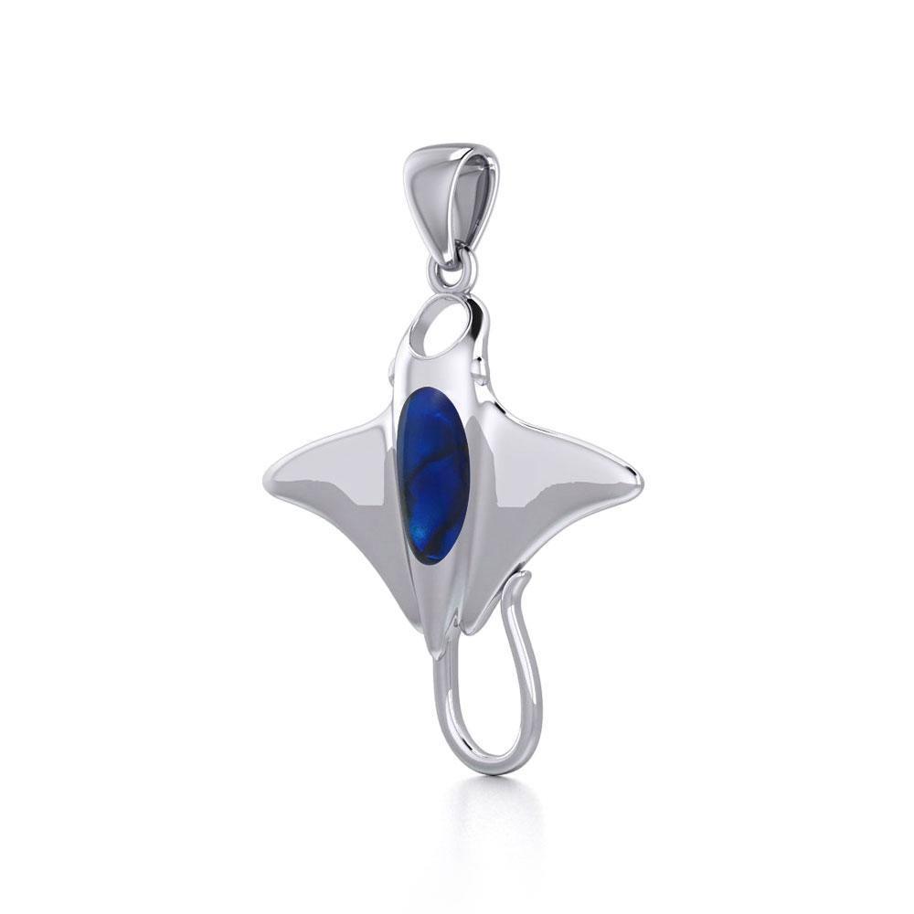 Manta Ray Sterling Silver Pendant TP1068 - Jewelry