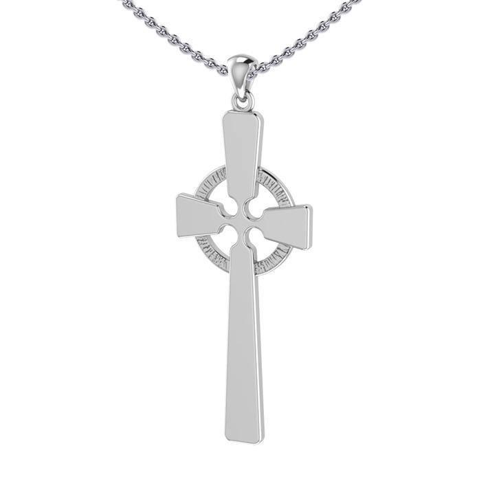 Modern Celtic Cross Silver Pendant TP117 Pendant