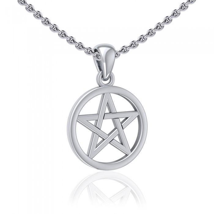 Small Open Pentacle Silver Pendant TP1195 Pendant