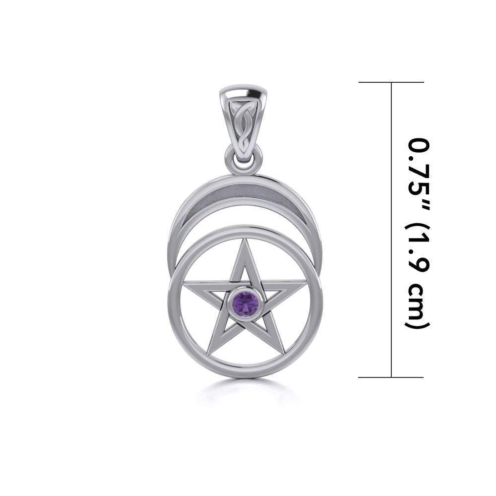 Silver Pentagram Pentacle Pendant TP1279 Pendant