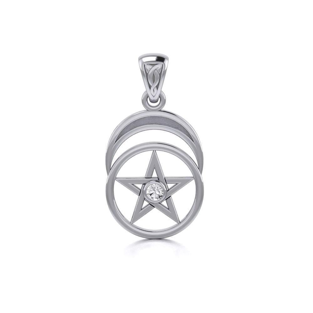 Silver Pentagram Pentacle Pendant TP1279 Pendant