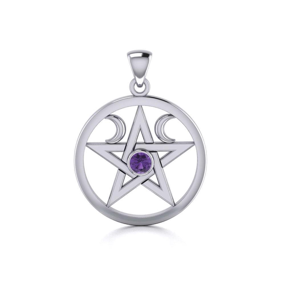 Silver Pentagram Pentacle Pendant TP1283 Pendant