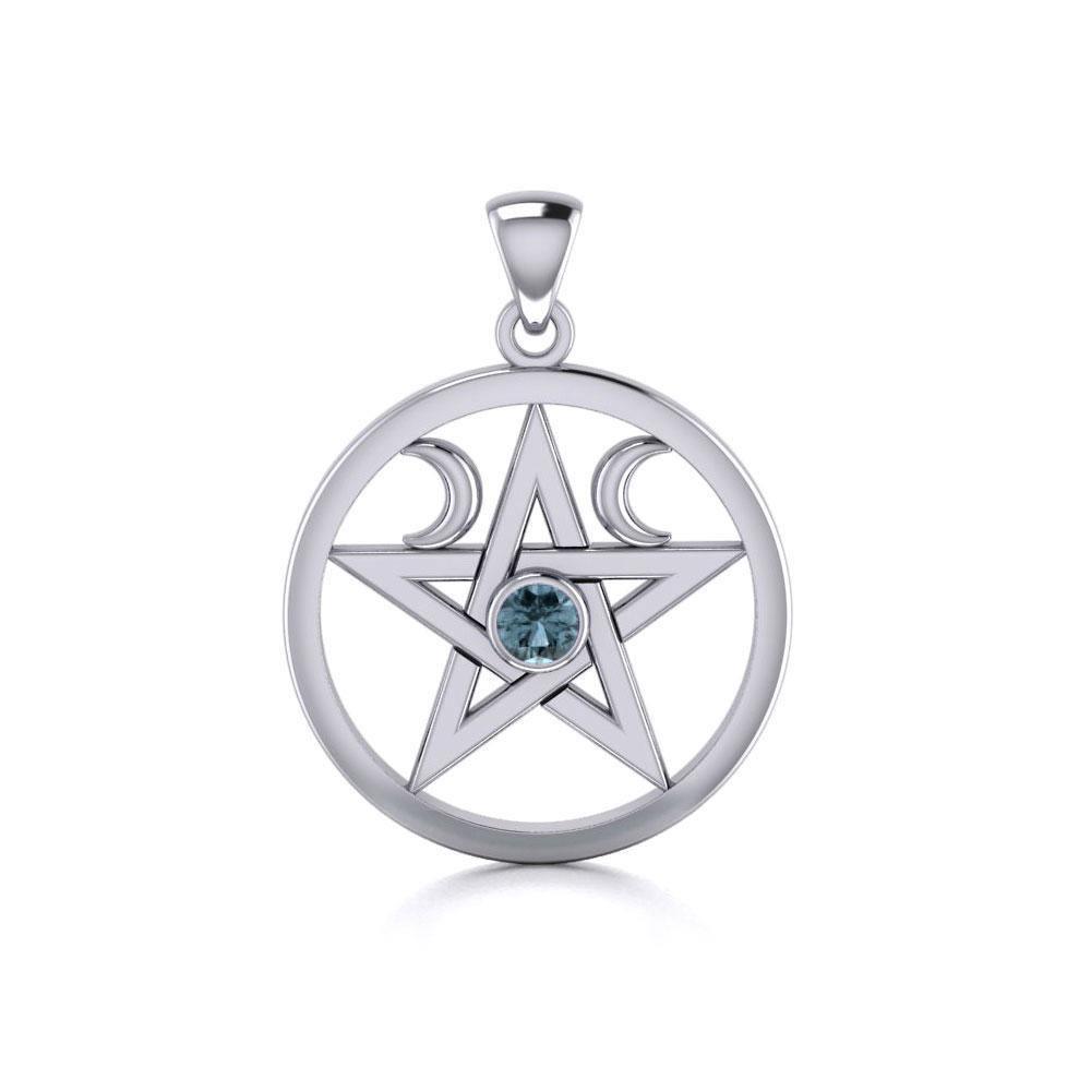 Silver Pentagram Pentacle Pendant TP1283 Pendant