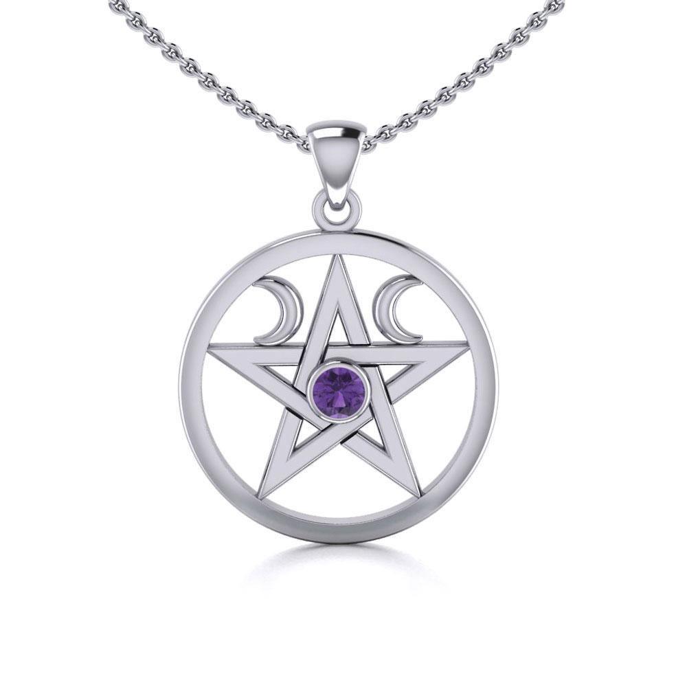 Silver Pentagram Pentacle Pendant TP1283 Pendant