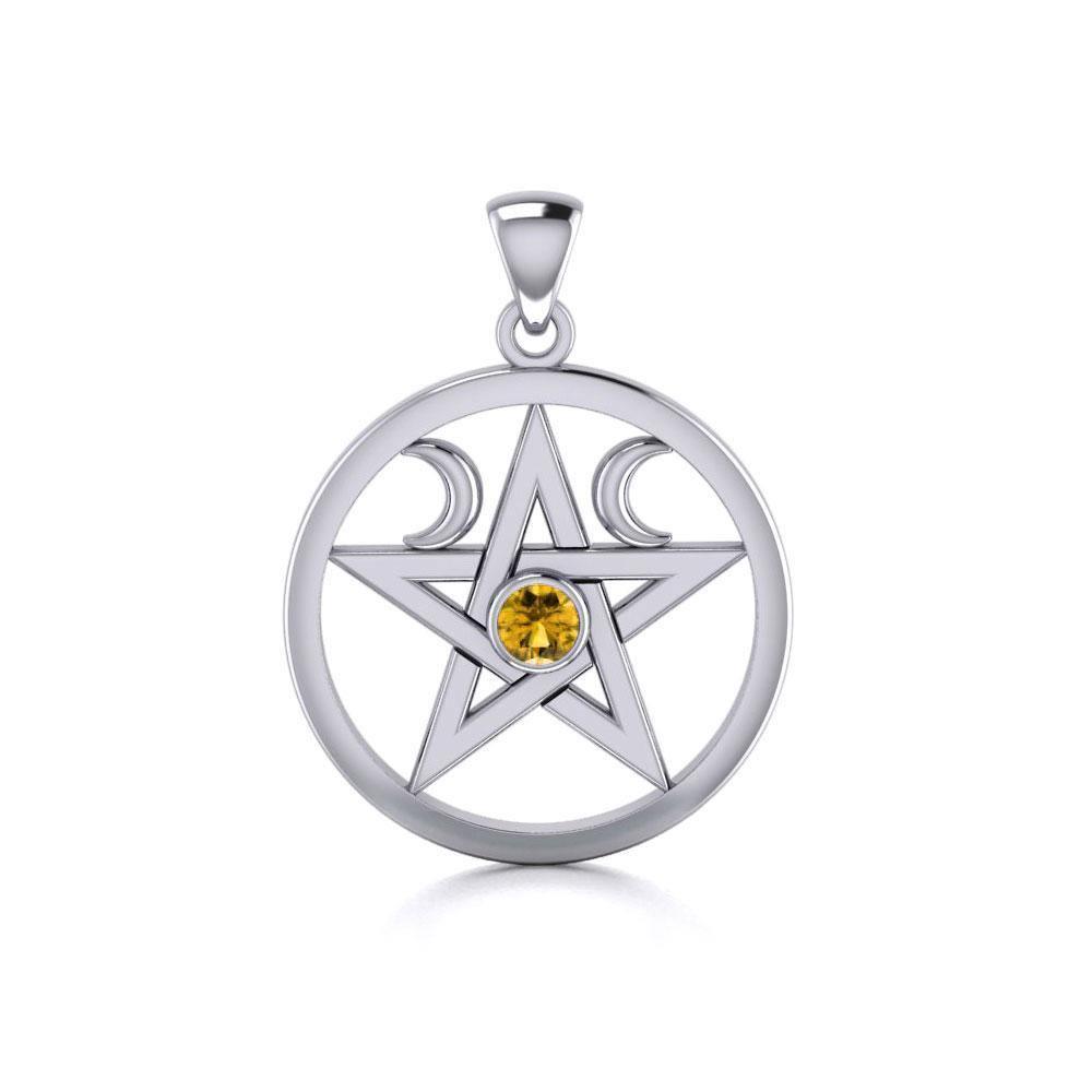 Silver Pentagram Pentacle Pendant TP1283 Pendant