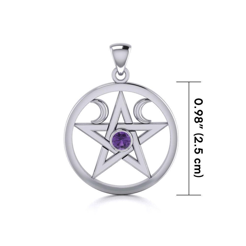 Silver Pentagram Pentacle Pendant TP1283 Pendant