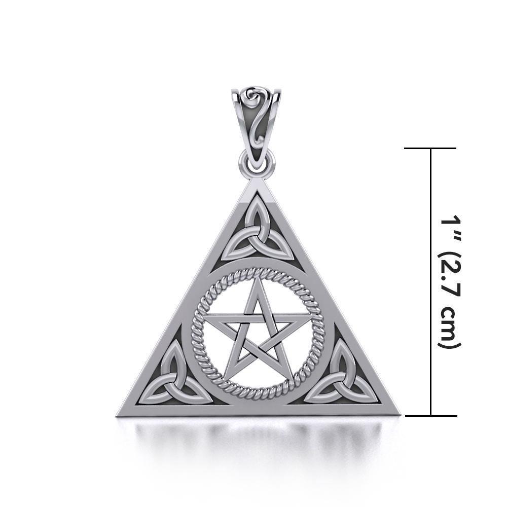 Pentacle with Trinity Knot Silver Pendant TP1287 Pendants