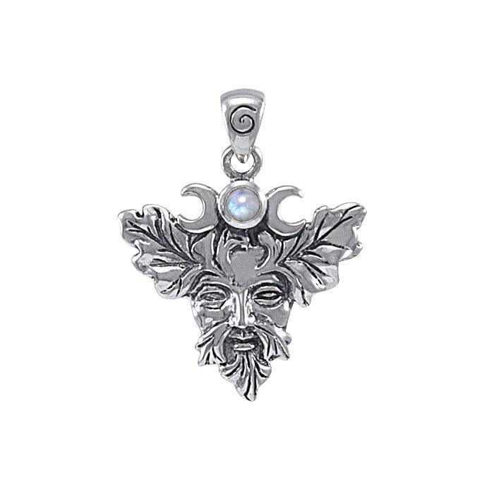 Green Man Silver Pendant TP1561 Pendant