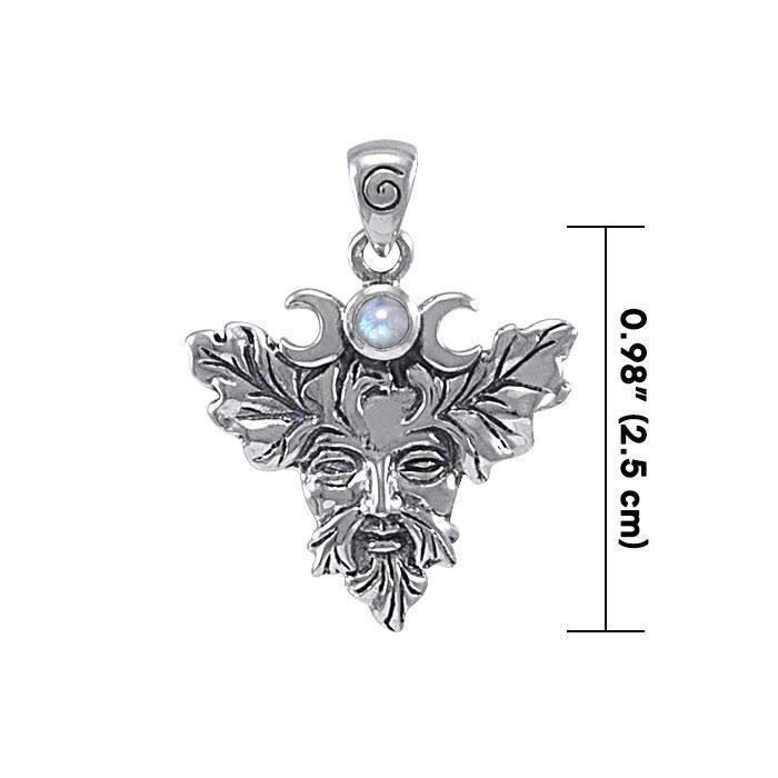 Green Man Silver Pendant TP1561 Pendant