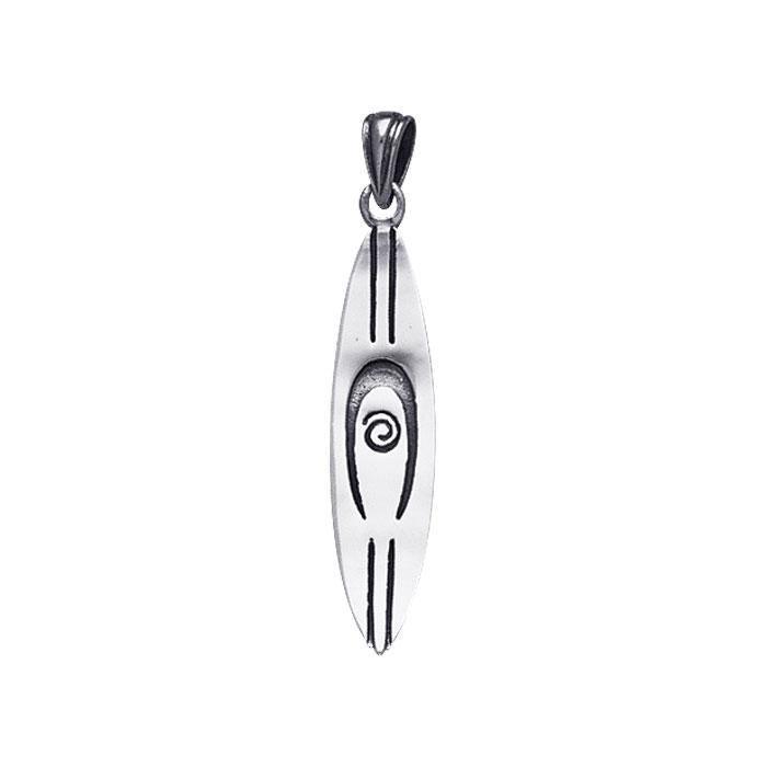 Swirl Surfboard Silver Pendant TP1575 Pendant