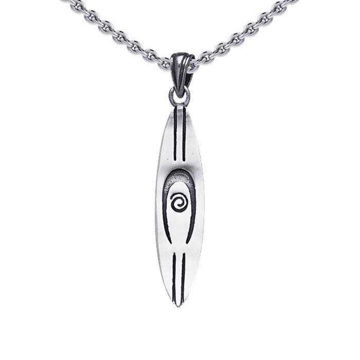 Swirl Surfboard Silver Pendant TP1575 Pendant