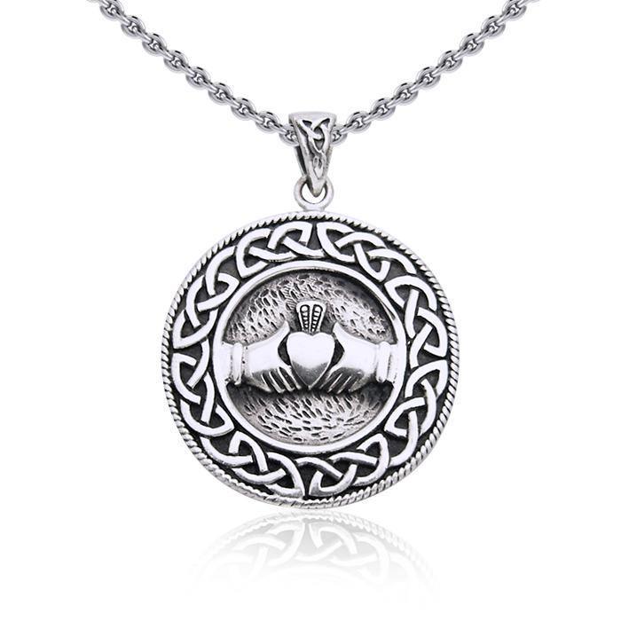 Celtic Knot Claddagh Pendant TP195 Pendant