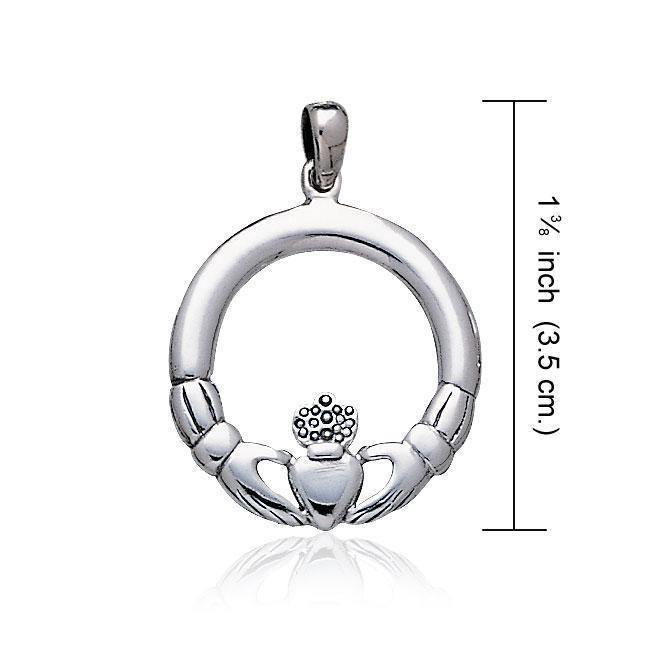 Irish Claddagh Silver Pendant TP198 Pendant