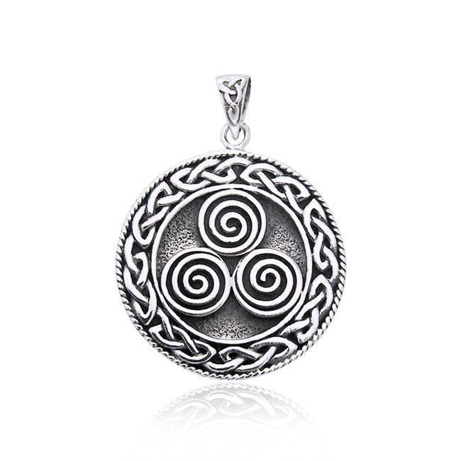 Large Celtic Knot Triskelion Spiral Pendant TP201 Pendant