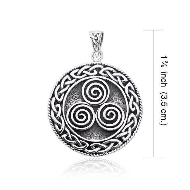 Large Celtic Knot Triskelion Spiral Pendant TP201 Pendant