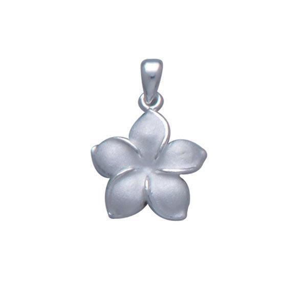 Plumeria - Hawaii National Flower Silver Large Pendant TP2648 - peterstone.dropshipping