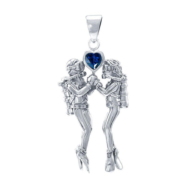 Freediver Sterling Silver Pendant