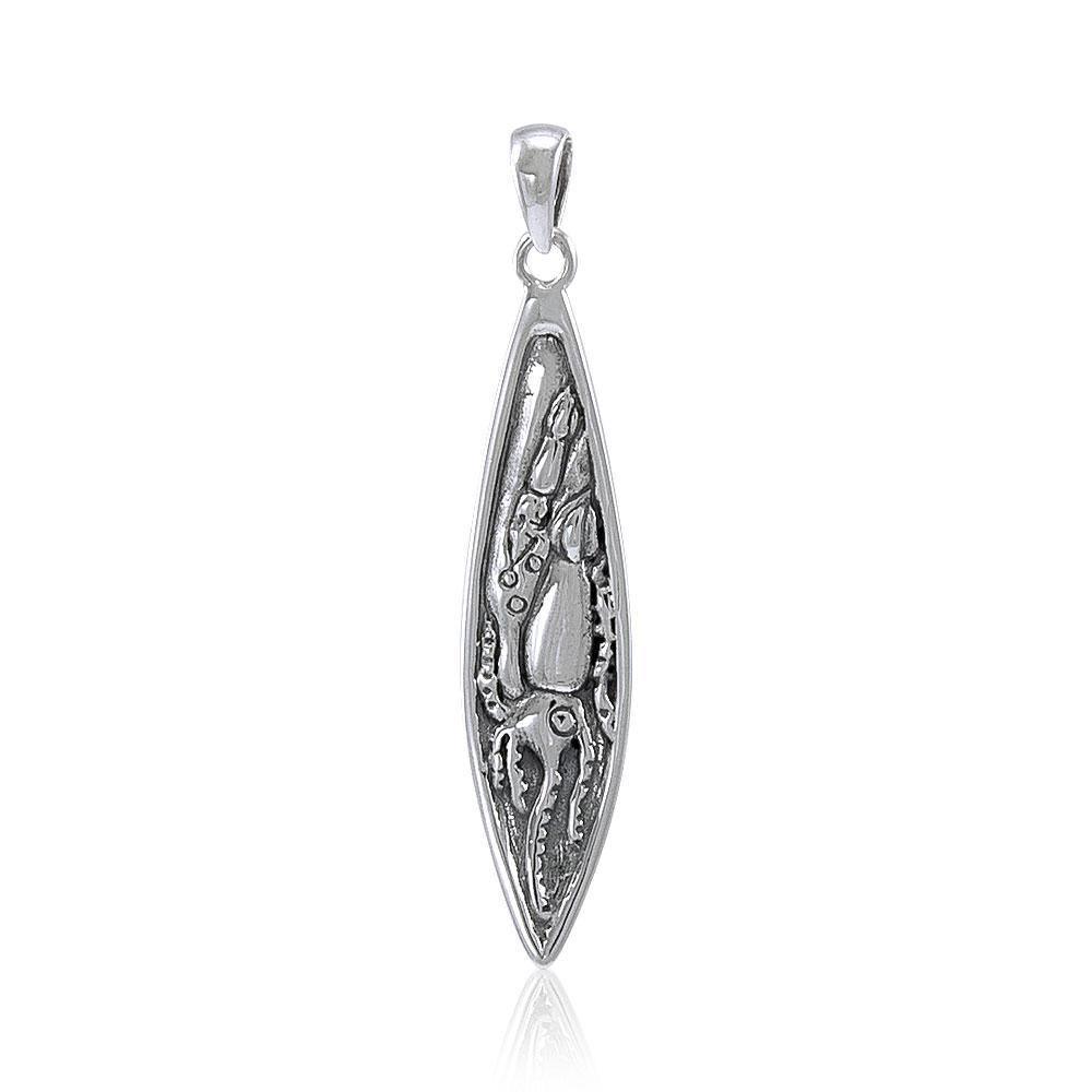 Kraken Surfboard Silver Pendant TP2939 Pendant