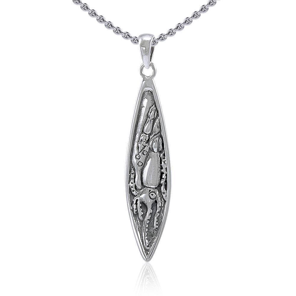 Kraken Surfboard Silver Pendant TP2939 Pendant