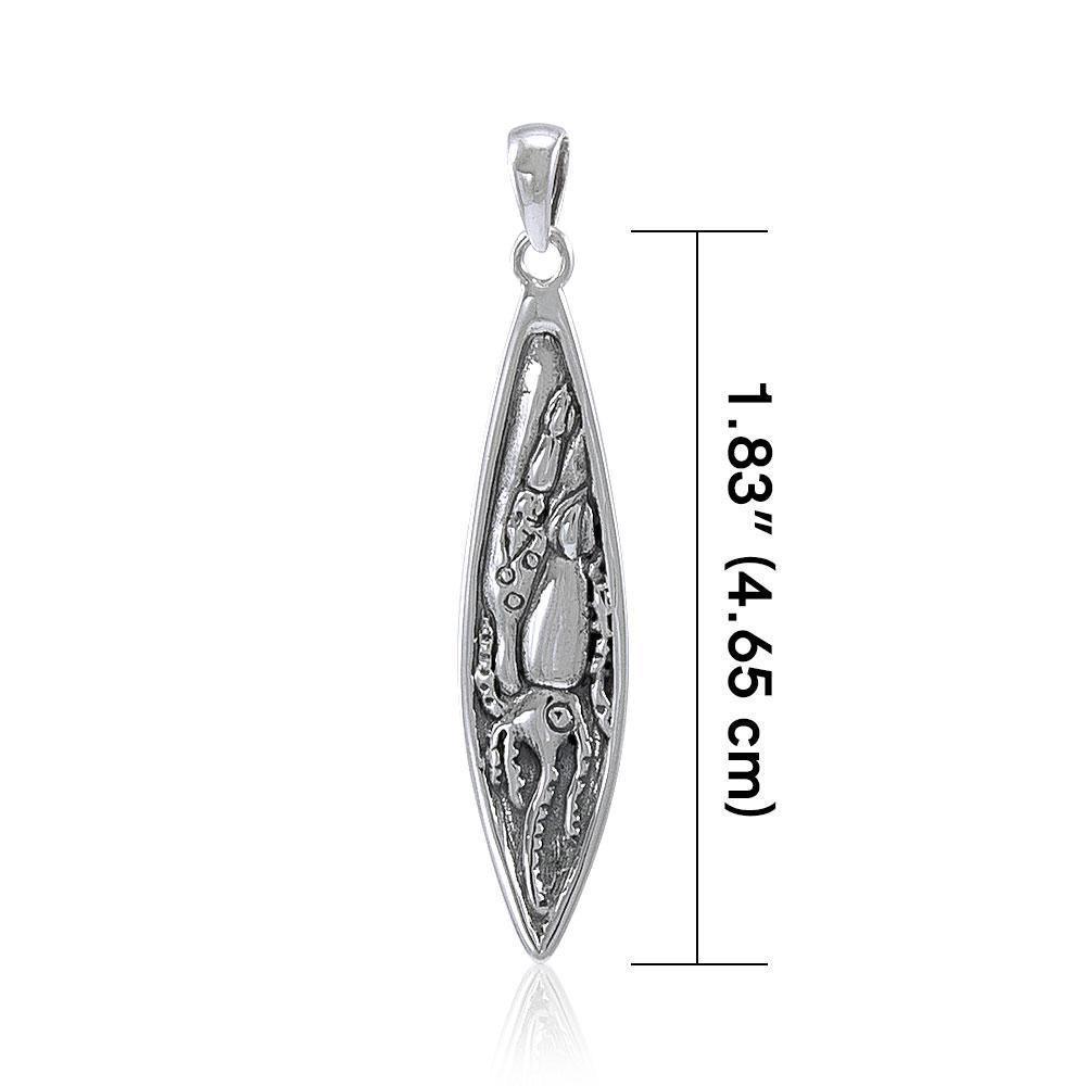 Kraken Surfboard Silver Pendant TP2939 Pendant