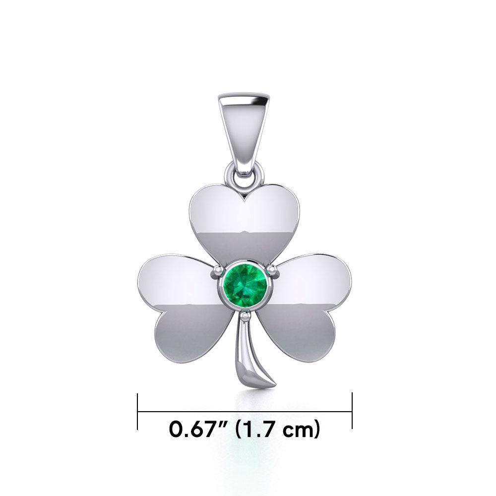 Celtic Shamrock Silver Pendant TP3104 - peterstone.dropshipping