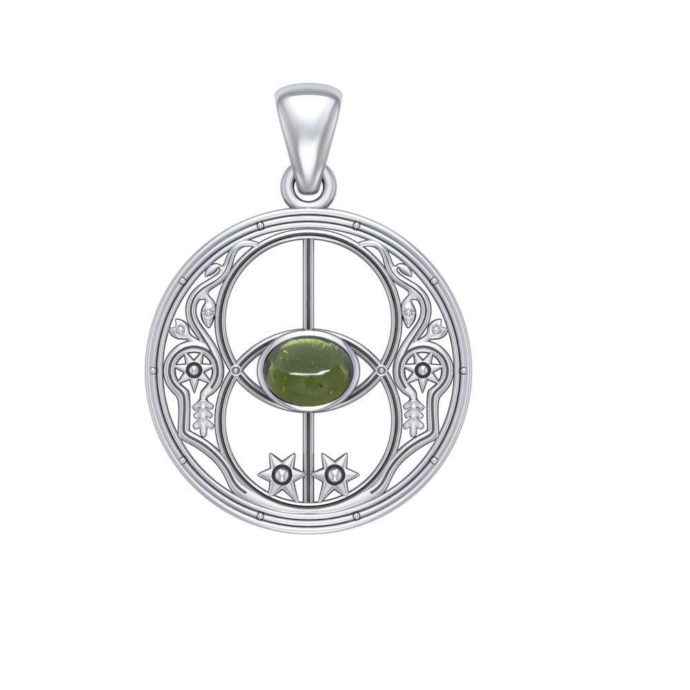 Chalice Well Pendant with Gemstone TP3307 - peterstone.dropshipping