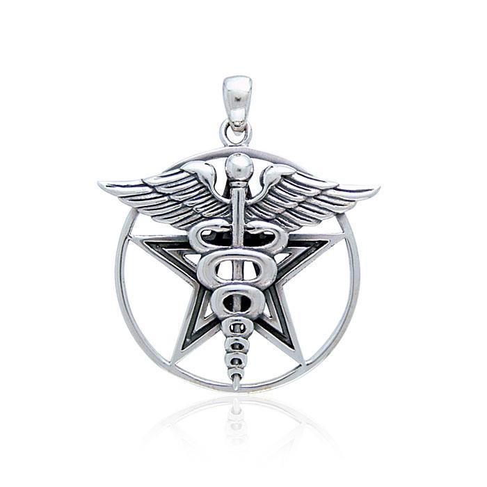 TP3309 Pentacle With Cadueceus Pendant