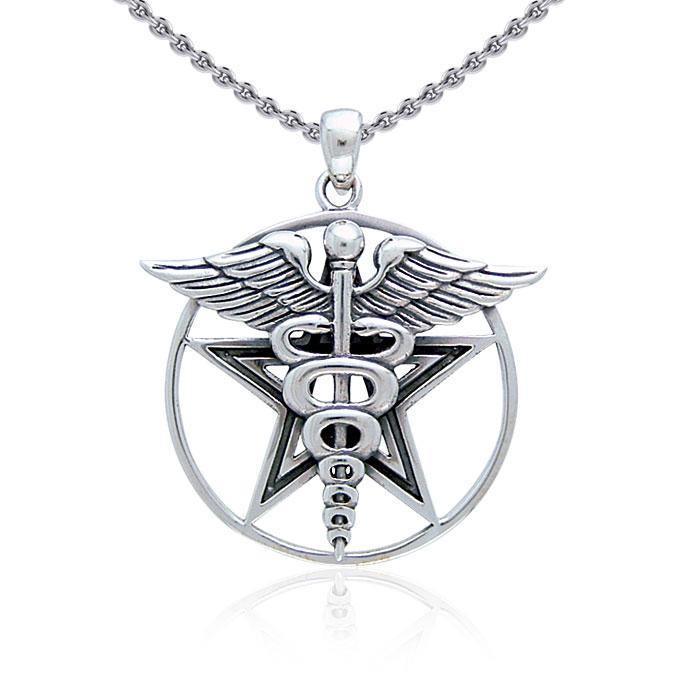 TP3309 Pentacle With Cadueceus Pendant