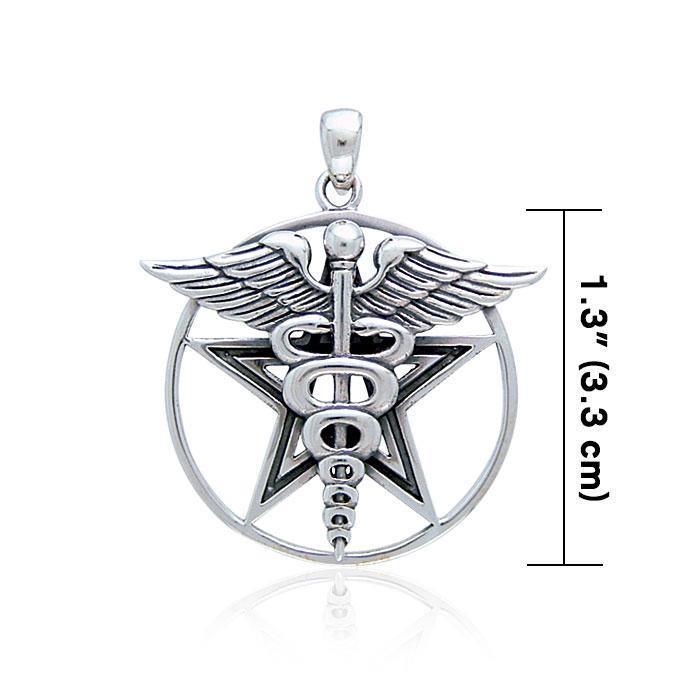 TP3309 Pentacle With Cadueceus Pendant