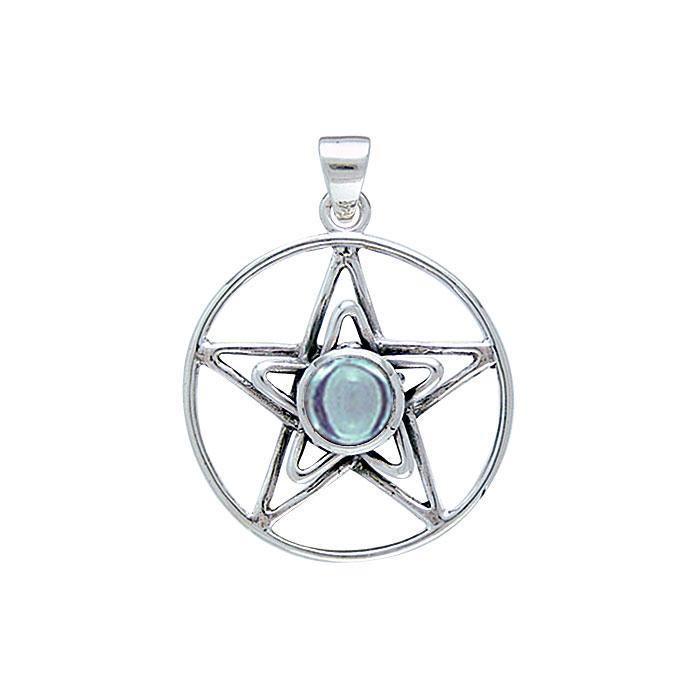 Silver Pentagram Pentacle Pendant TP3315 Pendant