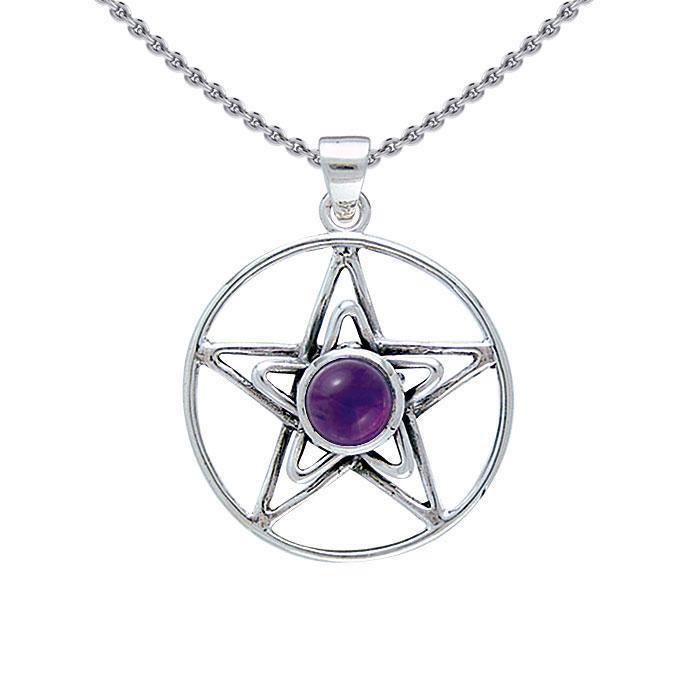 Silver Pentagram Pentacle Pendant TP3315 Pendant