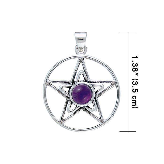 Silver Pentagram Pentacle Pendant TP3315 Pendant