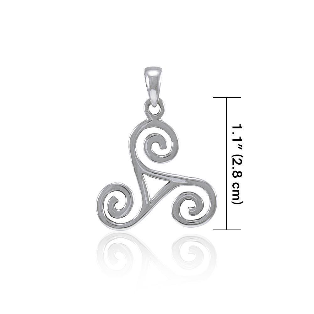 Celtic Silver Spiral Pendant TP332 Pendant