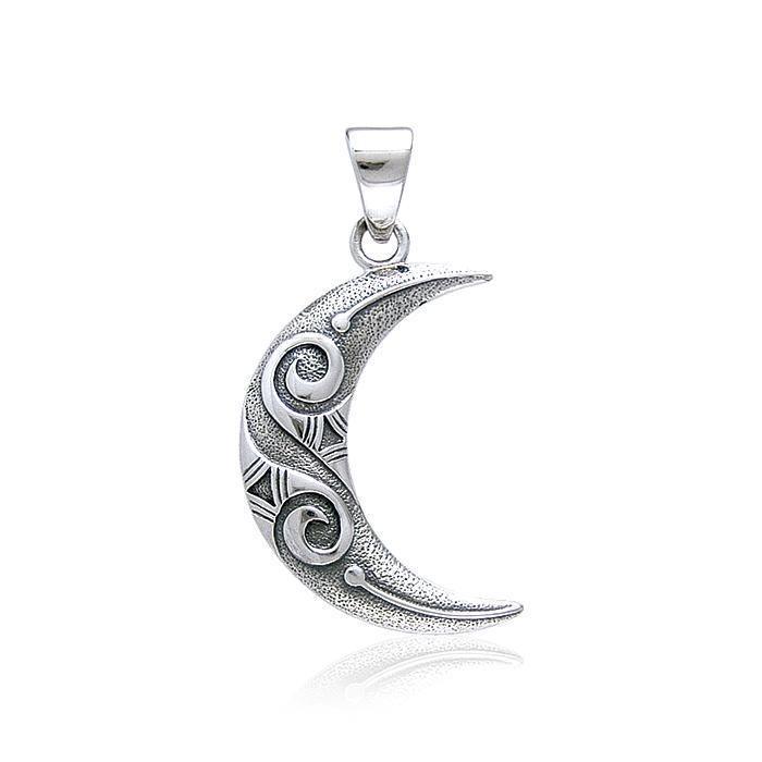 Spiral Crescent Moon Pendant TP3411 Pendant