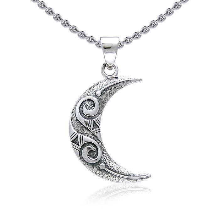 Spiral Crescent Moon Pendant TP3411 Pendant