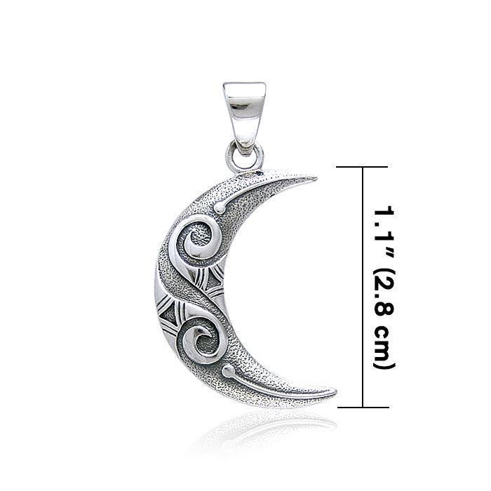 Spiral Crescent Moon Pendant TP3411 Pendant