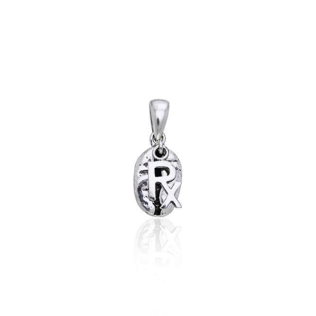 Rx Coffee Bean Silver Pendant TP386 Pendant