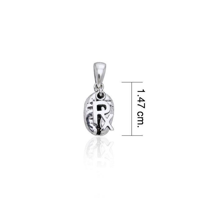 Rx Coffee Bean Silver Pendant TP386 Pendant