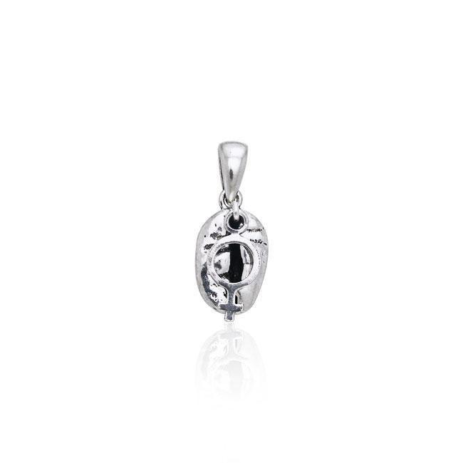 Female Symbol on Coffee Bean Silver Pendant TP398 Pendant